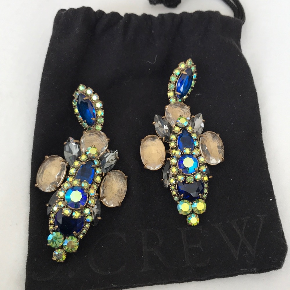 J crew blue stone earrings